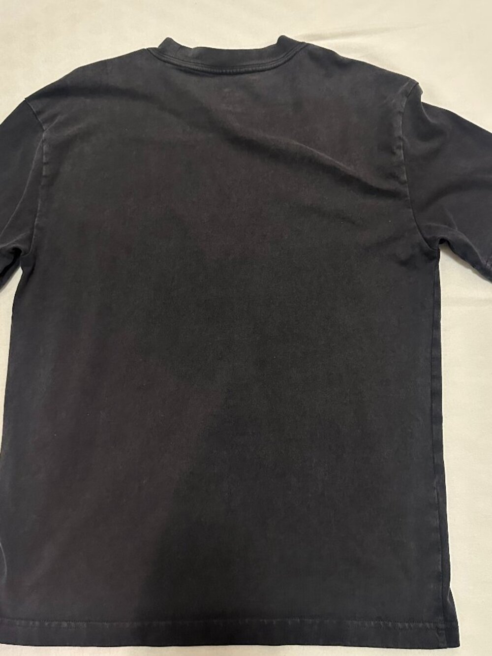Hollister Men's Washed Black Crewneck T-Shirt